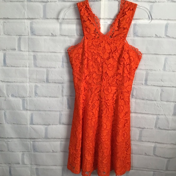 sandro orange dress